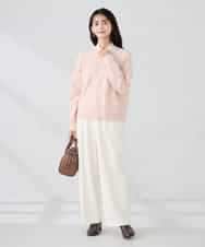 K2FBD35049 a.v.v(アー・ヴェ・ヴェ) スパンコールボーダーニット ピンク