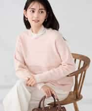 K2FBD35049 a.v.v(アー・ヴェ・ヴェ) スパンコールボーダーニット ピンク