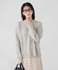 K2FBD35049 a.v.v(アー・ヴェ・ヴェ) スパンコールボーダーニット ピンク