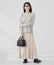 K2FBD35049 a.v.v(アー・ヴェ・ヴェ) スパンコールボーダーニット ピンク