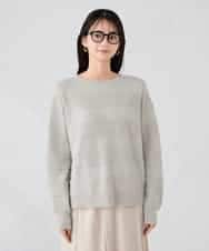 K2FBD35049 a.v.v(アー・ヴェ・ヴェ) スパンコールボーダーニット ピンク