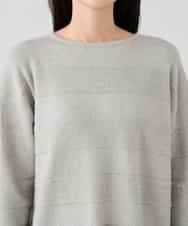 K2FBD35049 a.v.v(アー・ヴェ・ヴェ) スパンコールボーダーニット ピンク