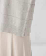 K2FBD35049 a.v.v(アー・ヴェ・ヴェ) スパンコールボーダーニット ピンク