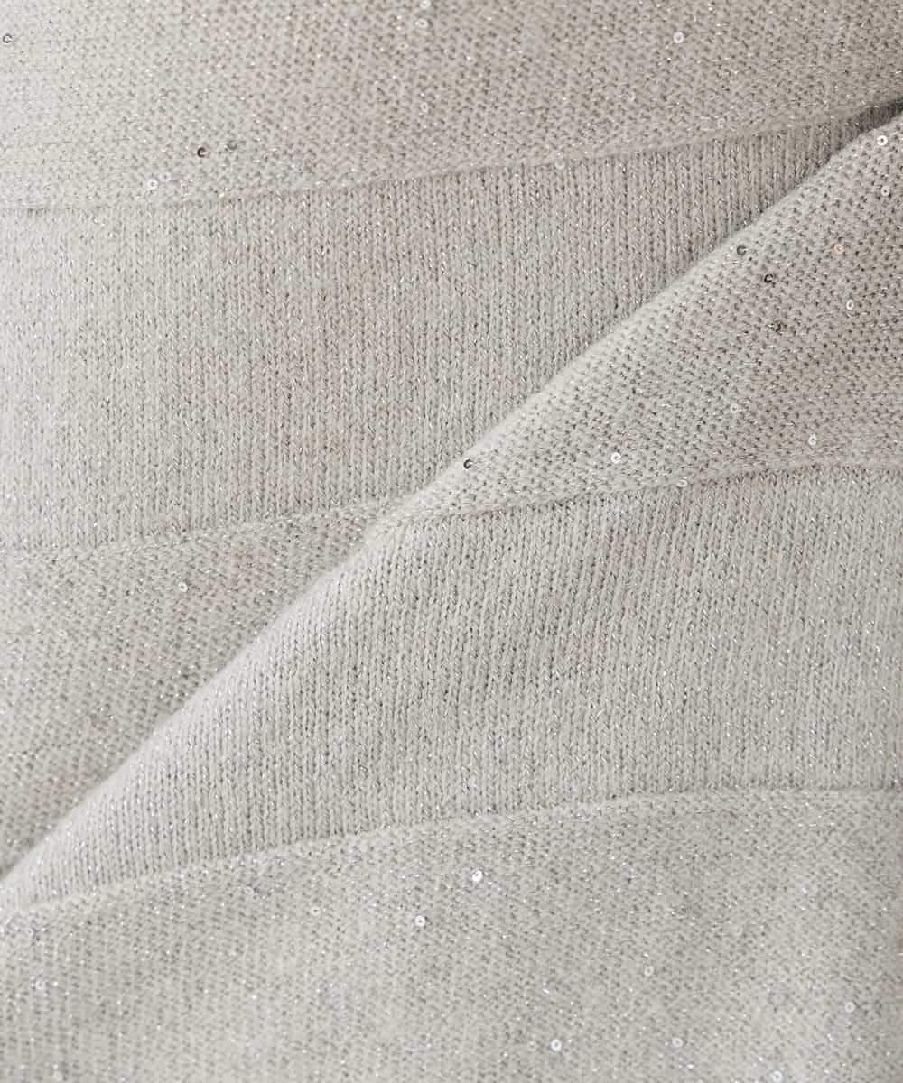 K2FBD35049 a.v.v(アー・ヴェ・ヴェ) スパンコールボーダーニット ピンク