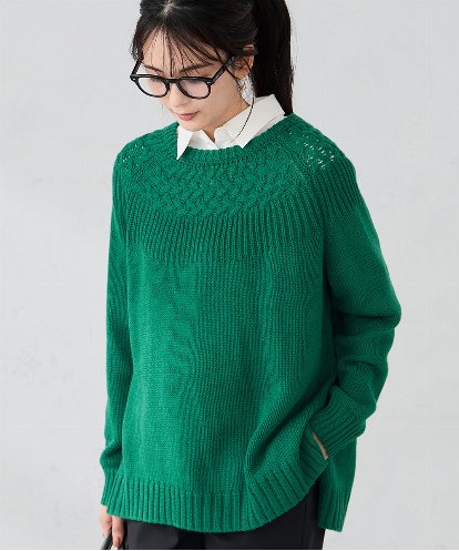 K2FBD36049 a.v.v ケーブル求心風ニット