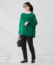 K2FBD36049 a.v.v(アー・ヴェ・ヴェ) ケーブル求心風ニット グリーン