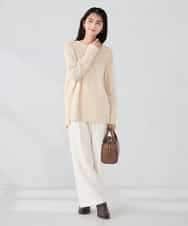 K2FBD36049 a.v.v(アー・ヴェ・ヴェ) ケーブル求心風ニット グリーン