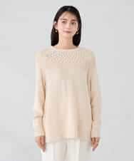 K2FBD36049 a.v.v(アー・ヴェ・ヴェ) ケーブル求心風ニット グリーン