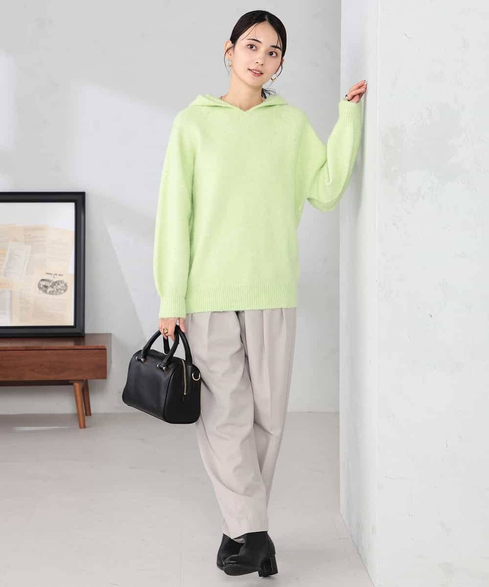 K2FBD39054 a.v.v(アー・ヴェ・ヴェ) ヘアリーニットフーディー グリーン