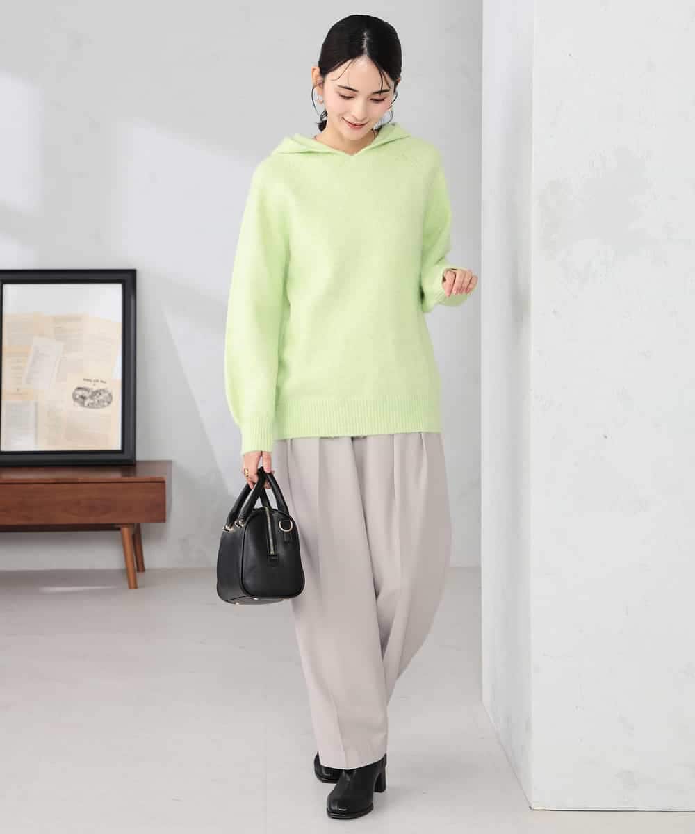 K2FBD39054 a.v.v(アー・ヴェ・ヴェ) ヘアリーニットフーディー グリーン