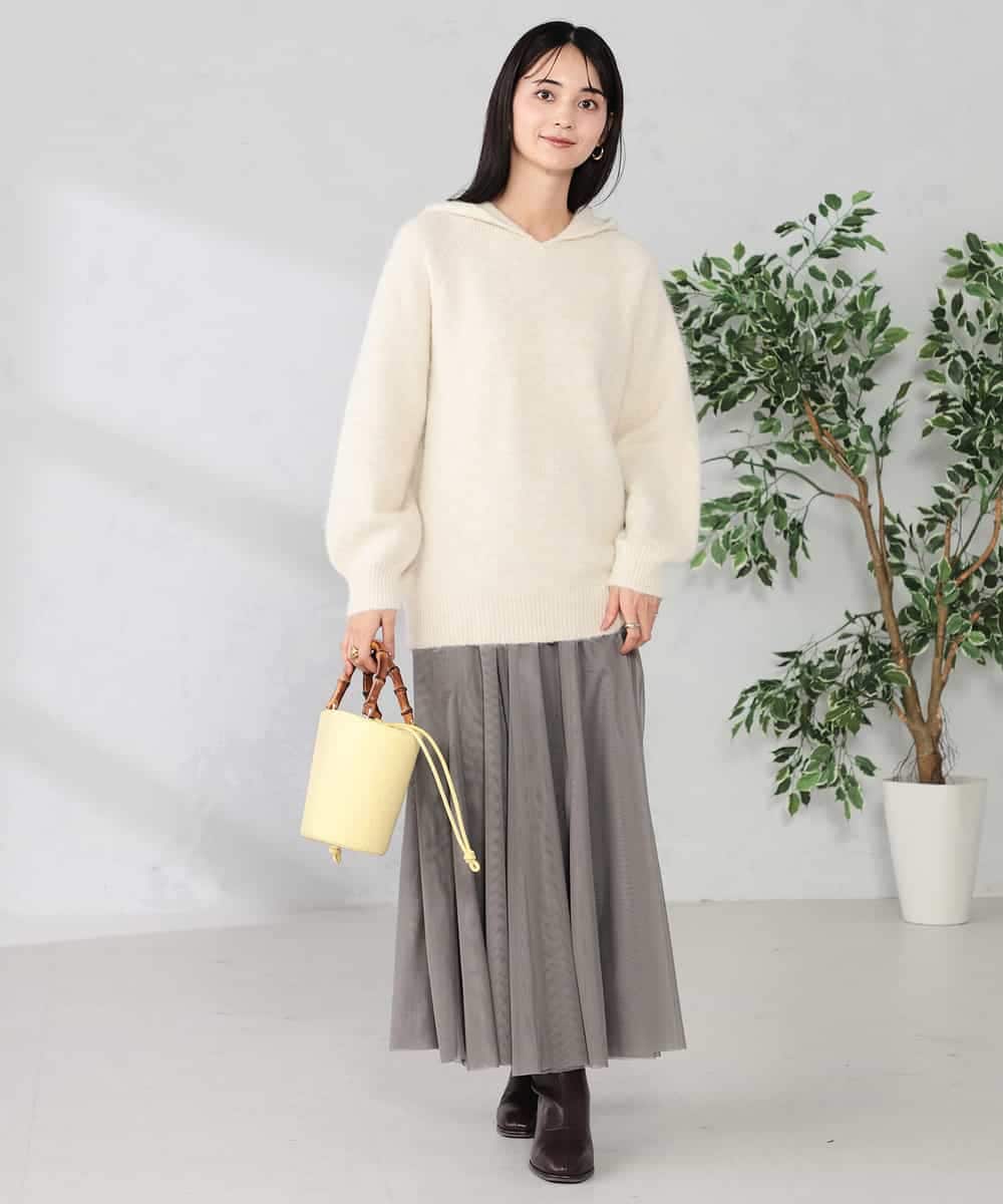 K2FBD39054 a.v.v(アー・ヴェ・ヴェ) ヘアリーニットフーディー グリーン