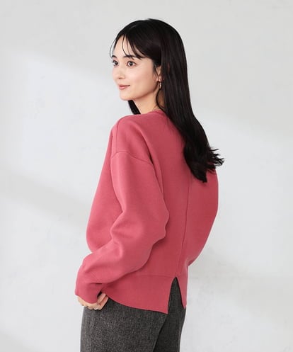 K2FBD42044 a.v.v クロップドスウェットライクニット