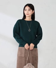 K2FBD42044 a.v.v(アー・ヴェ・ヴェ) クロップドスウェットライクニット グリーン