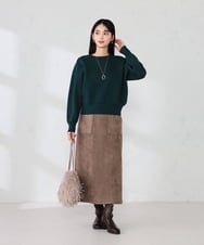 K2FBD42044 a.v.v(アー・ヴェ・ヴェ) クロップドスウェットライクニット グリーン