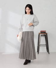 K2FBD42044 a.v.v(アー・ヴェ・ヴェ) クロップドスウェットライクニット グリーン