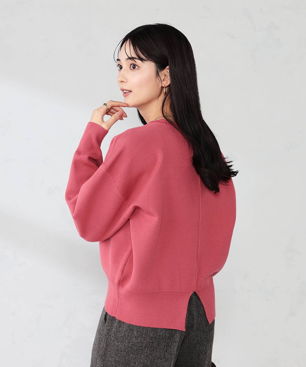 K2FBD42044 a.v.v(アー・ヴェ・ヴェ) クロップドスウェットライクニット グリーン