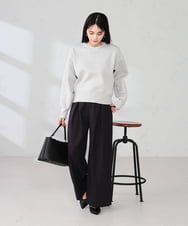 K2FBD42044 a.v.v(アー・ヴェ・ヴェ) クロップドスウェットライクニット グリーン