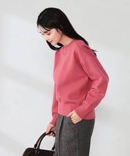 K2FBD42044 a.v.v(アー・ヴェ・ヴェ) クロップドスウェットライクニット グリーン