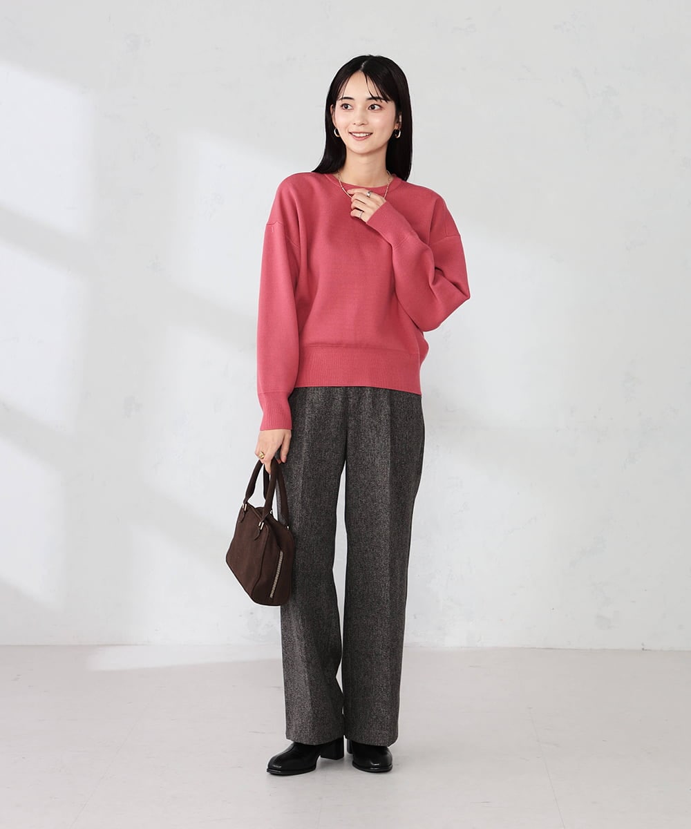 K2FBD42044 a.v.v(アー・ヴェ・ヴェ) クロップドスウェットライクニット グリーン