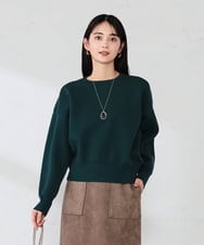 K2FBD42044 a.v.v(アー・ヴェ・ヴェ) クロップドスウェットライクニット グリーン