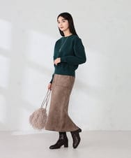 K2FBD42044 a.v.v(アー・ヴェ・ヴェ) クロップドスウェットライクニット グリーン