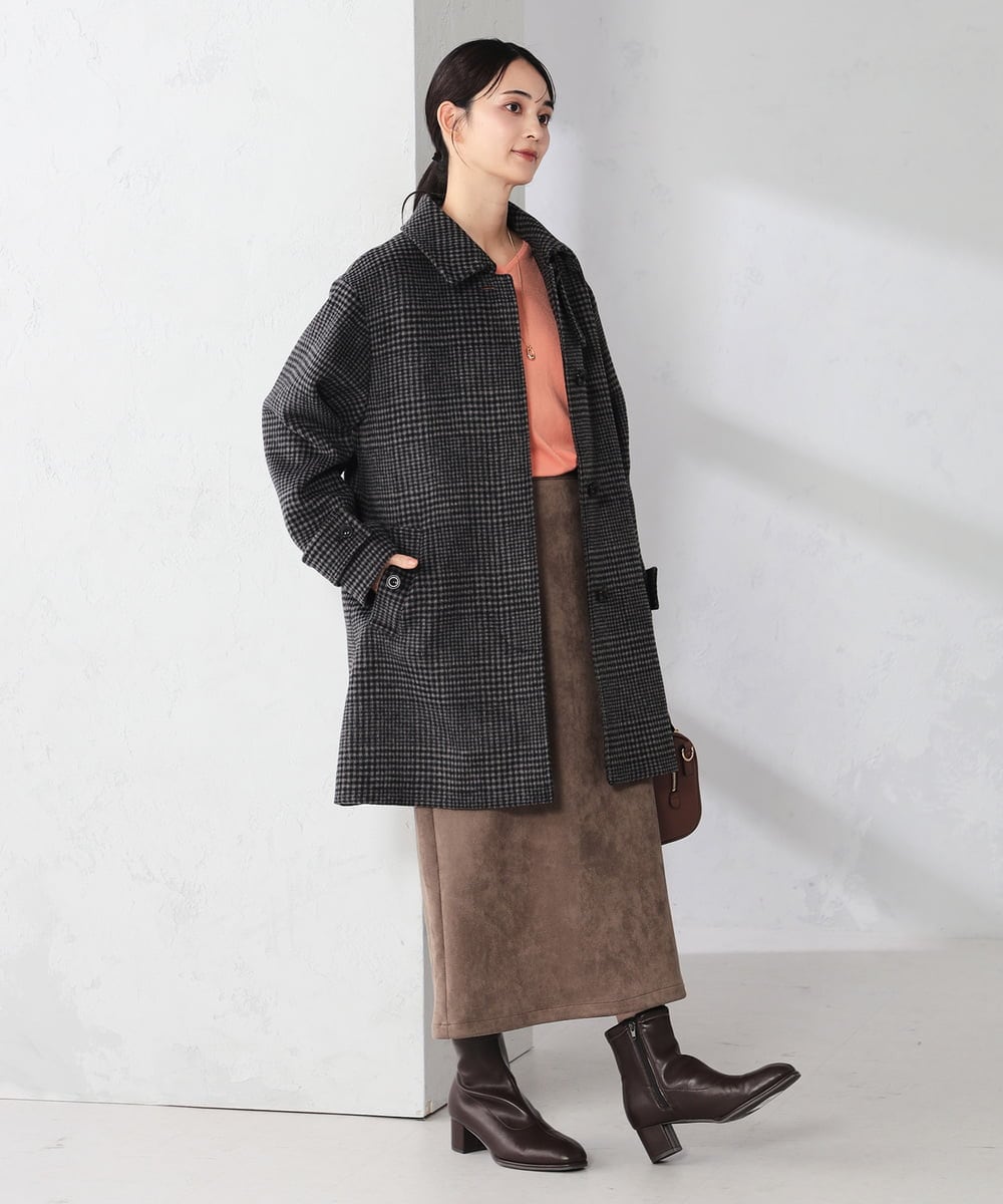 K2FBD66044 a.v.v(アー・ヴェ・ヴェ) サイドリブVネックニット オレンジ