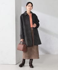 K2FBD66044 a.v.v(アー・ヴェ・ヴェ) サイドリブVネックニット オレンジ