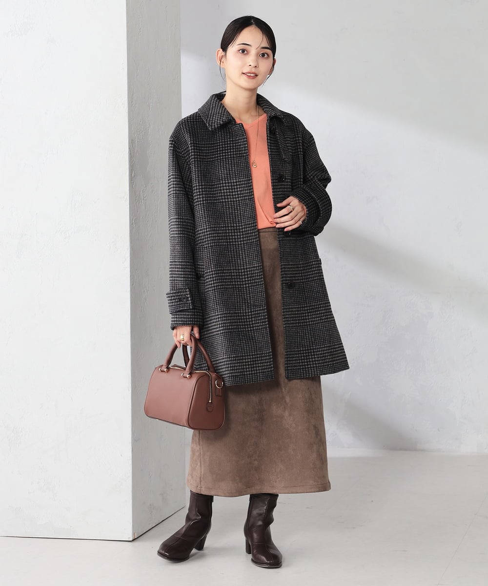 K2FBD66044 a.v.v(アー・ヴェ・ヴェ) サイドリブVネックニット オレンジ