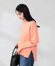 K2FBD66044 a.v.v(アー・ヴェ・ヴェ) サイドリブVネックニット オレンジ