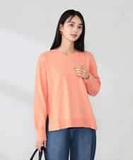 K2FBD66044 a.v.v(アー・ヴェ・ヴェ) サイドリブVネックニット オレンジ