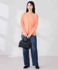 K2FBD66044 a.v.v(アー・ヴェ・ヴェ) サイドリブVネックニット オレンジ