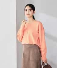 K2FBD66044 a.v.v(アー・ヴェ・ヴェ) サイドリブVネックニット オレンジ