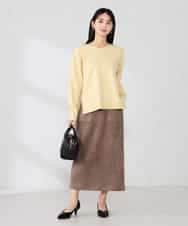 K2FBD66044 a.v.v(アー・ヴェ・ヴェ) サイドリブVネックニット オレンジ