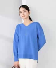 K2FBD66044 a.v.v(アー・ヴェ・ヴェ) サイドリブVネックニット オレンジ