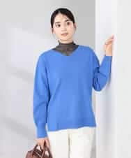 K2FBD66044 a.v.v(アー・ヴェ・ヴェ) サイドリブVネックニット オレンジ