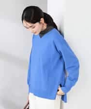 K2FBD66044 a.v.v(アー・ヴェ・ヴェ) サイドリブVネックニット オレンジ