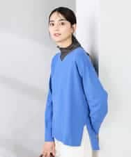 K2FBD66044 a.v.v(アー・ヴェ・ヴェ) サイドリブVネックニット オレンジ