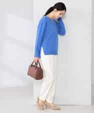 K2FBD66044 a.v.v(アー・ヴェ・ヴェ) サイドリブVネックニット オレンジ