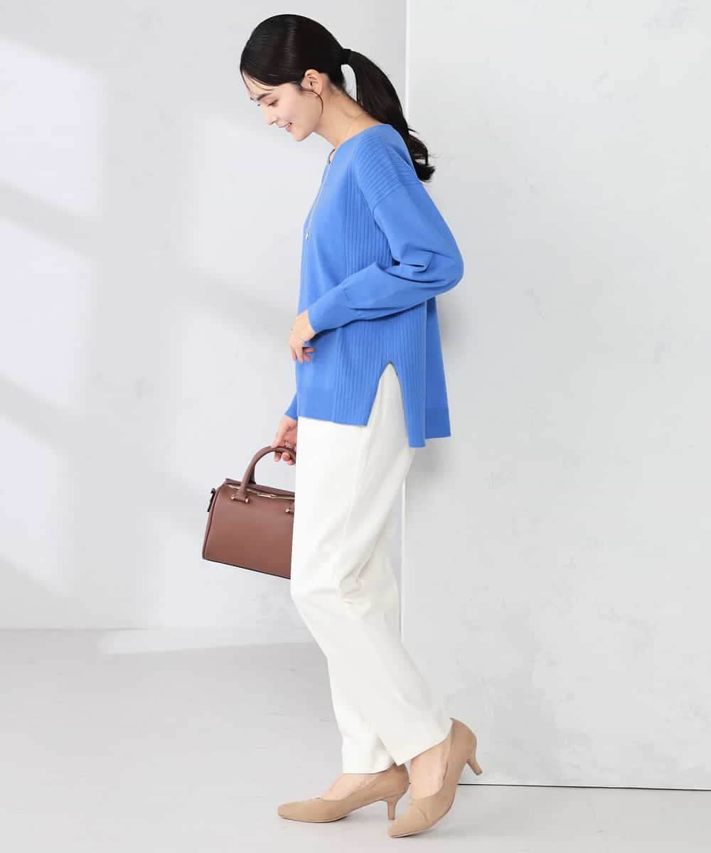 K2FBD66044 a.v.v(アー・ヴェ・ヴェ) サイドリブVネックニット オレンジ