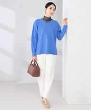 K2FBD66044 a.v.v(アー・ヴェ・ヴェ) サイドリブVネックニット オレンジ