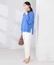 K2FBD66044 a.v.v(アー・ヴェ・ヴェ) サイドリブVネックニット オレンジ