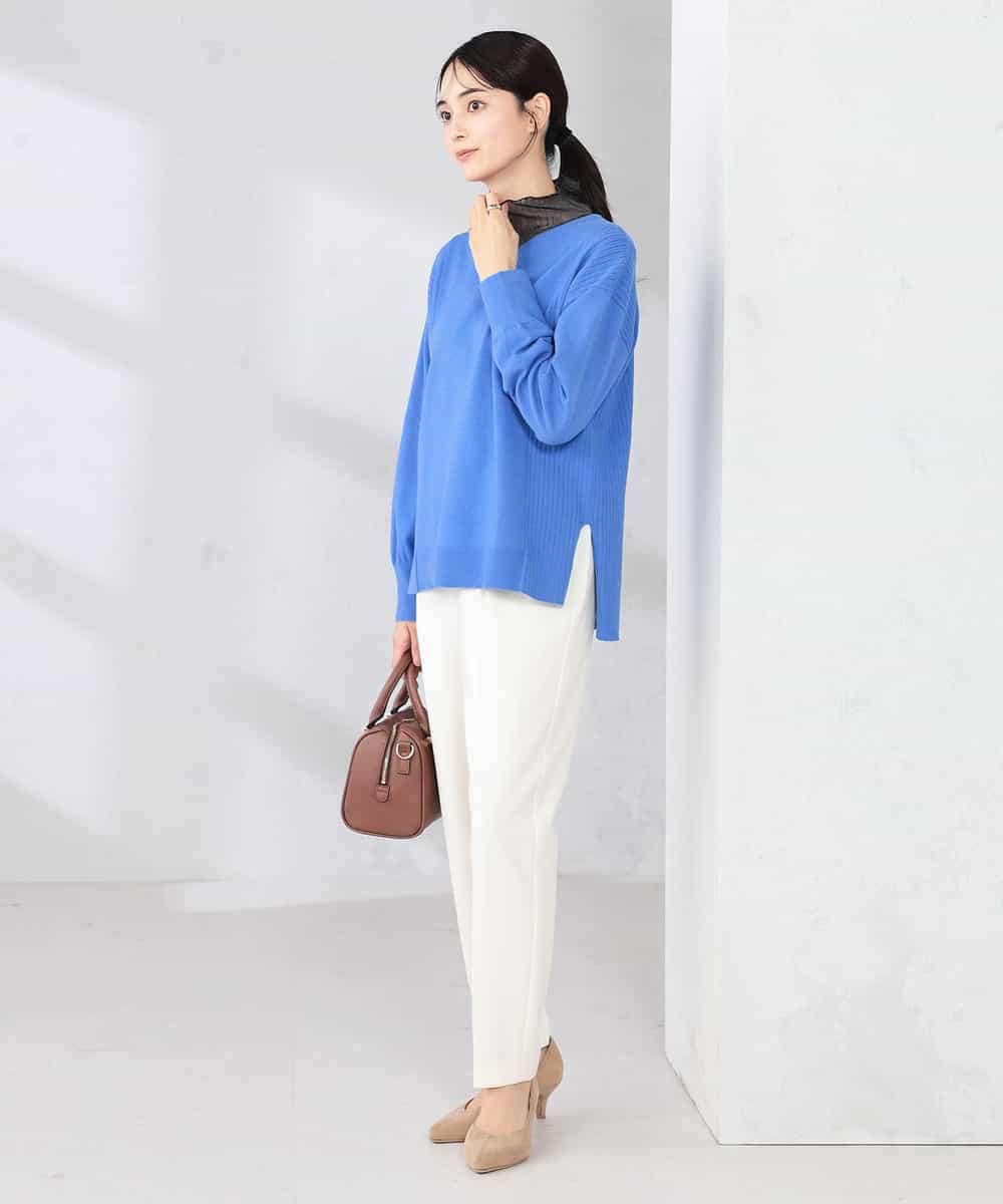 K2FBD66044 a.v.v(アー・ヴェ・ヴェ) サイドリブVネックニット オレンジ