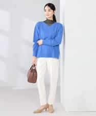 K2FBD66044 a.v.v(アー・ヴェ・ヴェ) サイドリブVネックニット オレンジ