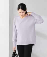 K2FBD66044 a.v.v(アー・ヴェ・ヴェ) サイドリブVネックニット オレンジ