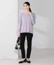 K2FBD66044 a.v.v(アー・ヴェ・ヴェ) サイドリブVネックニット オレンジ