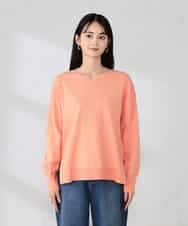 K2FBD66044 a.v.v(アー・ヴェ・ヴェ) サイドリブVネックニット オレンジ