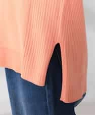 K2FBD66044 a.v.v(アー・ヴェ・ヴェ) サイドリブVネックニット オレンジ