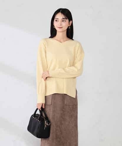 K2FBD66044 a.v.v サイドリブVネックニット