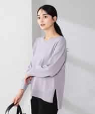 K2FBD66044 a.v.v(アー・ヴェ・ヴェ) サイドリブVネックニット ラベンダー