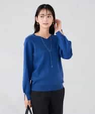 K2FBD71044 a.v.v(アー・ヴェ・ヴェ) 【WEB限定】ゴールドボタンVネックニット ピンク